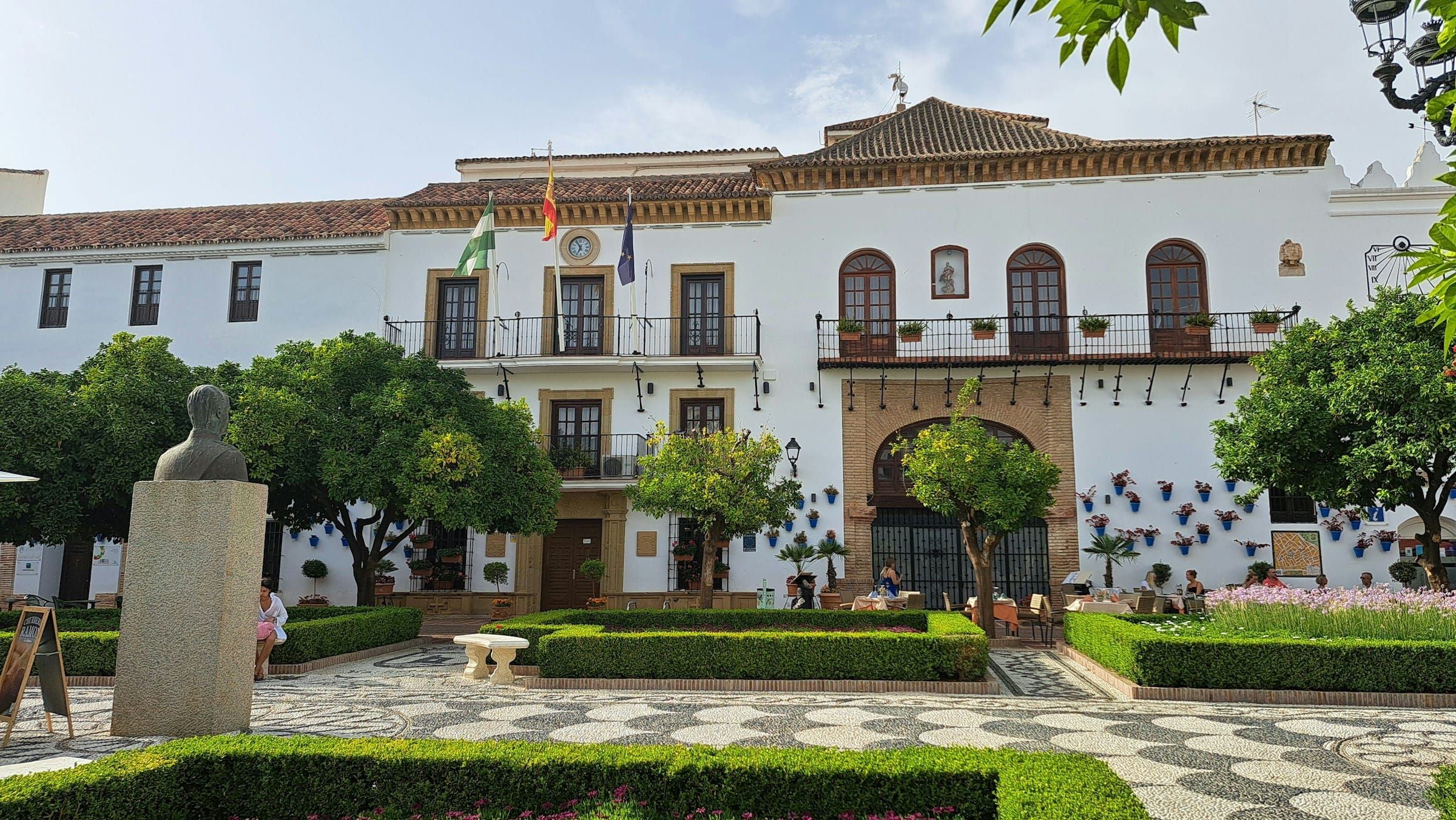 Plaza de los Naranjos and the town hall in the old town of Marbella