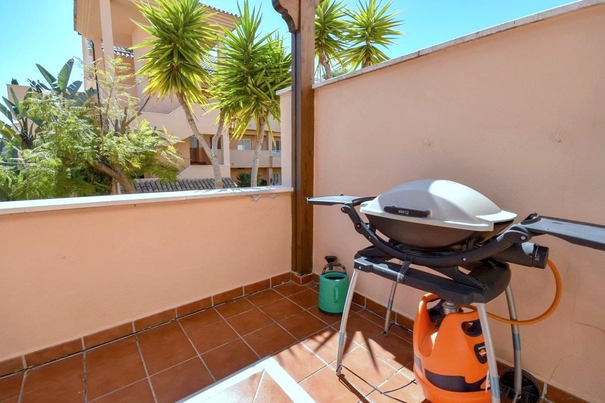 Weber gas grill on the terrace